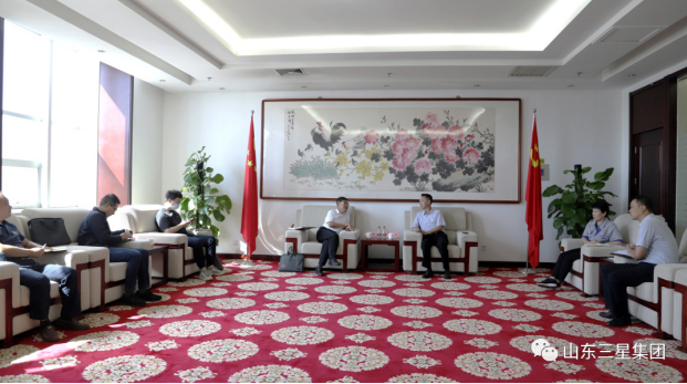 濱州市工信局黨組成員、副局長孫軼修來山東三星集團(tuán)調(diào)研