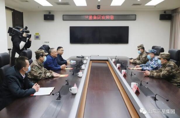 鄒平市委常委、人武部部長胡燕龍來山東三星集團調(diào)研企業(yè)民兵編組工作